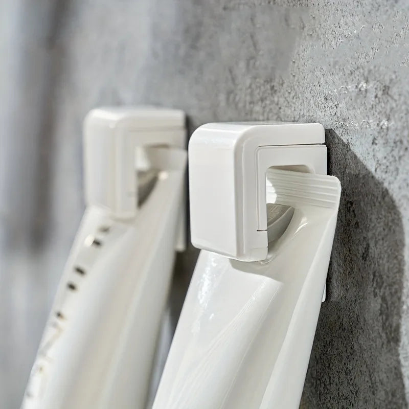Punch-Free Wall-Mounted Toothbrush & Toothpaste Holder - Bathroom Organizer Rack